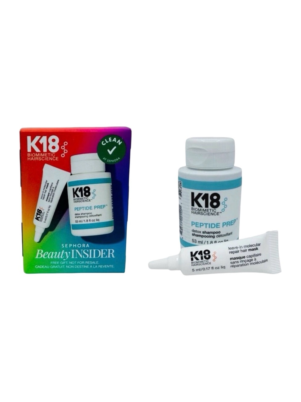 K18 Biomimetic Hairscience x Sephora Beauty Insider Travel Set - Shampoo / Mask